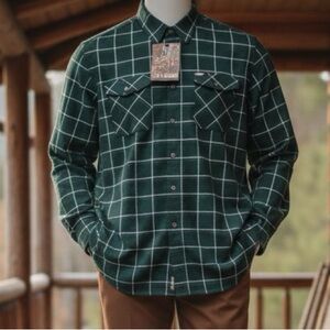 New Dixxon the Rim green check patter button down shirt men’s size 3XL